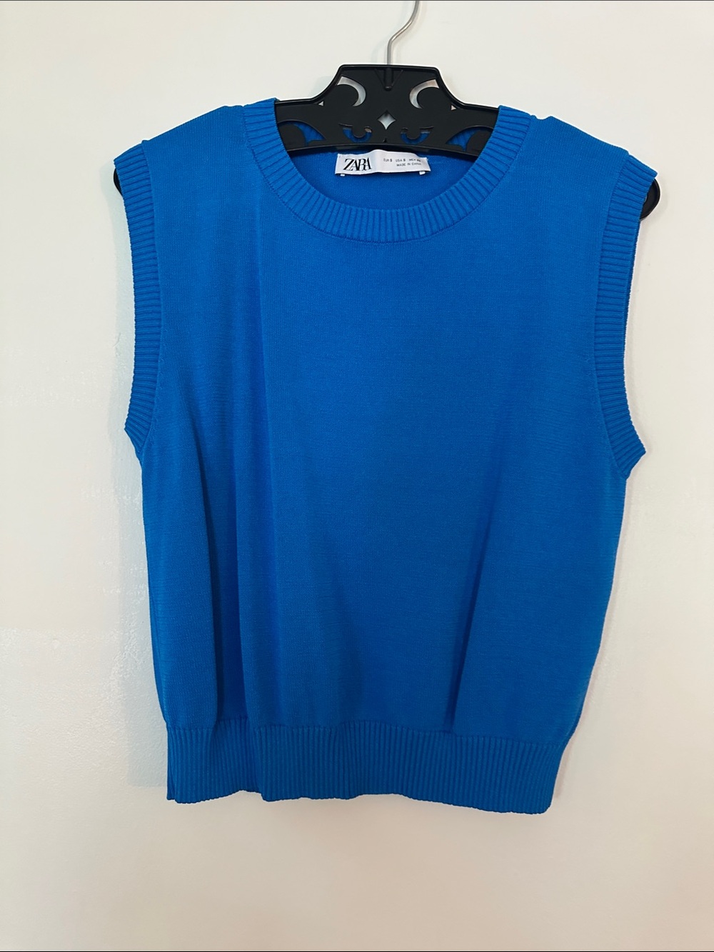 Zara Cobalt Blue Knit Sleeveless Vest